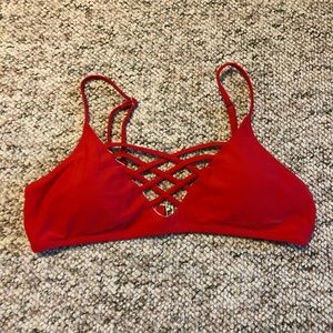 ROMWE criss cross swim top